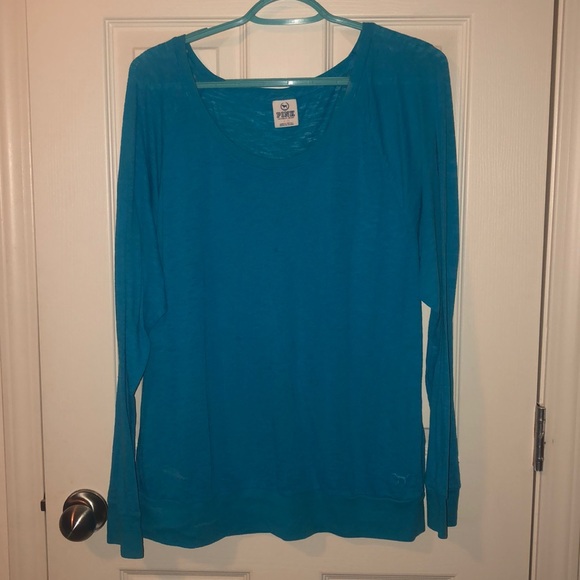 3/$20 Long Sleeve Blue Tank VS PINK - Picture 4 of 6